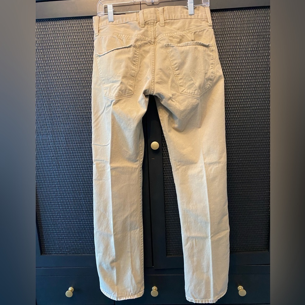 Lucky Brand 221 Original Straight Pants | Men’s Tan Distressed Trousers | 30x32 - Picture 3 of 7